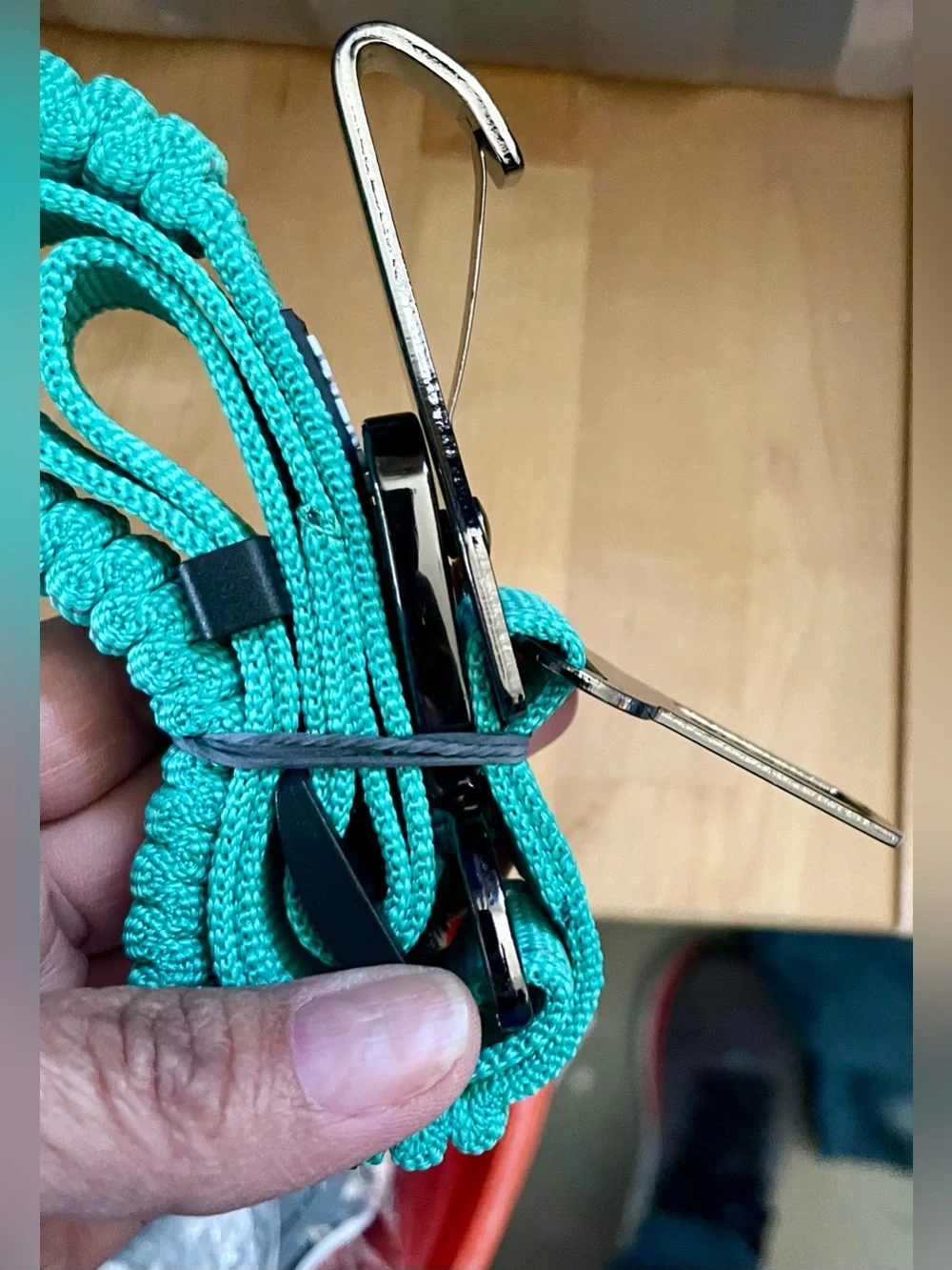 JoyTale No Pull Turquoise Braided Dog Leash with Metal Clip NEW